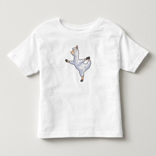 T-shirt Pour Les Tous Petits Llama at yoga (Devant)