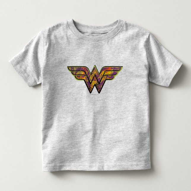 T-shirt Pour Les Tous Petits Logo couleur Wonder Woman (Devant)