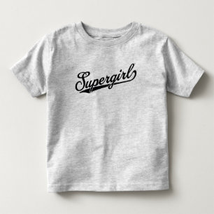 T-shirt Pour Les Tous Petits Logo du nom étoilé Supergirl Baseball