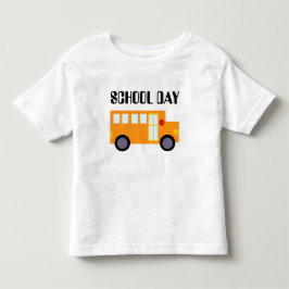 T-shirt Pour Les Tous Petits Longue douille d'autobus scolaire d'école d'enfant