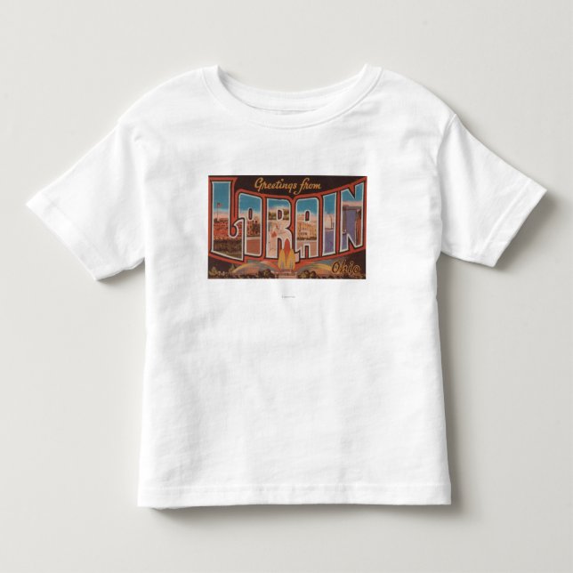T-shirt Pour Les Tous Petits Lorain, lettre ScenesLorain, OH d'OhioLarge (Devant)
