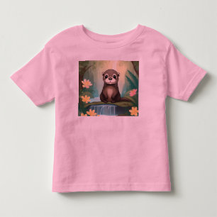 T-shirt Pour Les Tous Petits Loutre de bébé lunaire,