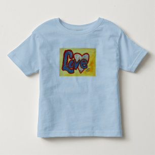 T-shirt Pour Les Tous Petits Love Red Heart Inspirational Word Art Shirts