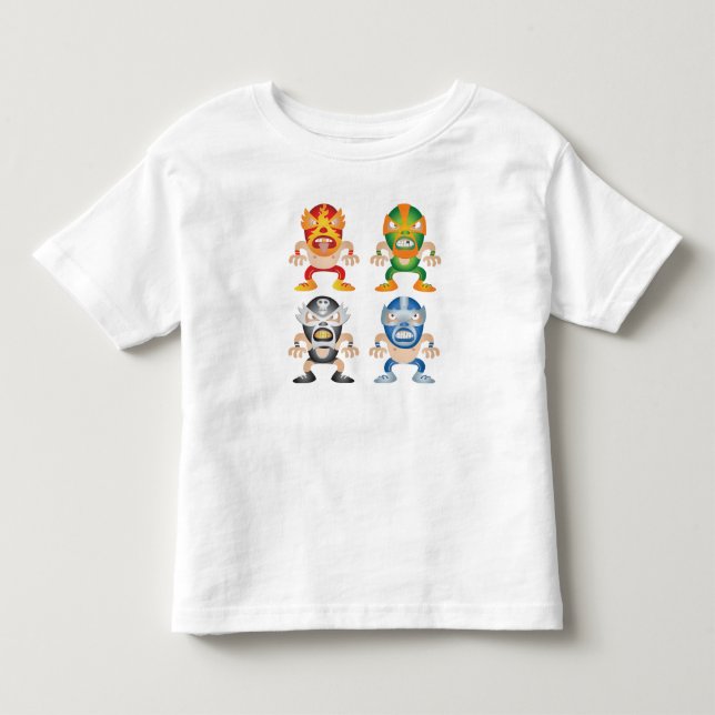 T-shirt Pour Les Tous Petits Lutteurs de Mexicain de bande dessinée (Devant)