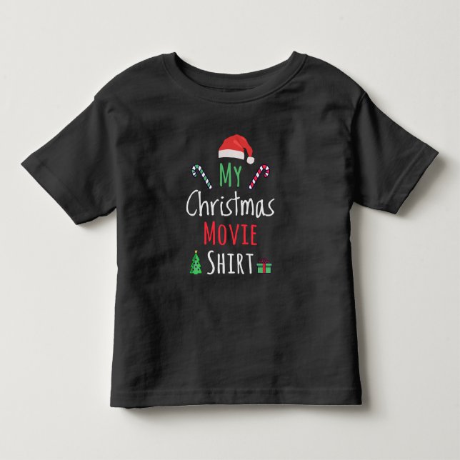 T-shirt Pour Les Tous Petits Ma chemise de cinéma de Noël (Devant)