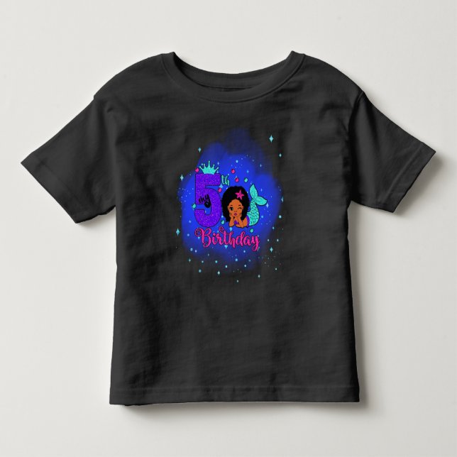 T-shirt Pour Les Tous Petits Ma sirène du 5e anniversaire (Devant)