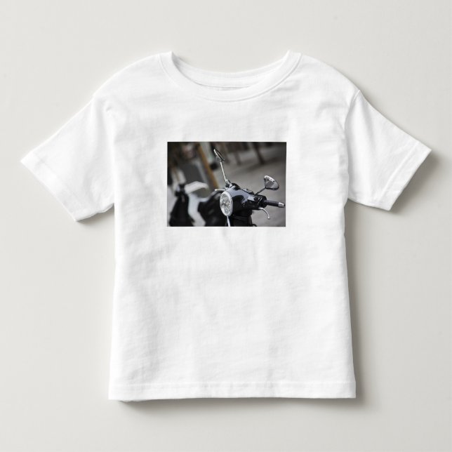 T-shirt Pour Les Tous Petits Madrid, scooter noir Vespa (Devant)