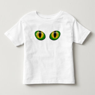 T-shirt Pour Les Tous Petits Magic Green Yellow Cat Yellow Eyes Girl Toddler Ba