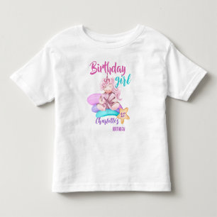 T-shirt Pour Les Tous Petits Magique arc-en-ciel licorne anniversaire personnal