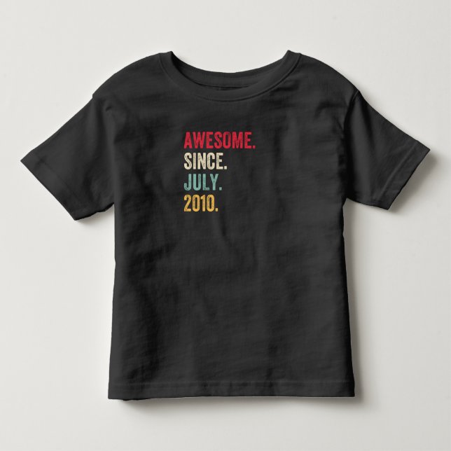 T-shirt Pour Les Tous Petits Magnifique Depuis Juillet 2010 Anniversaire (Devant)