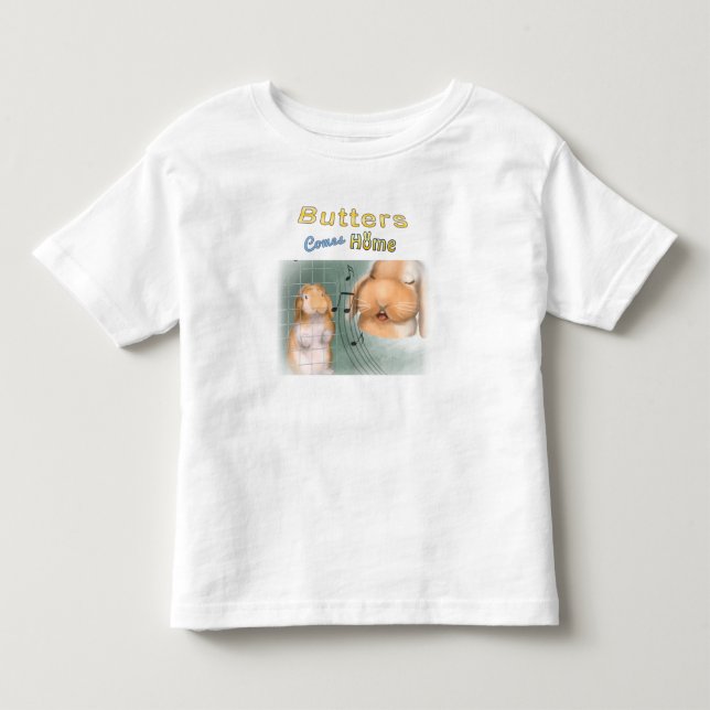 T-shirt Pour Les Tous Petits Maman Singing Toddler Tee des beurres vient à la (Devant)
