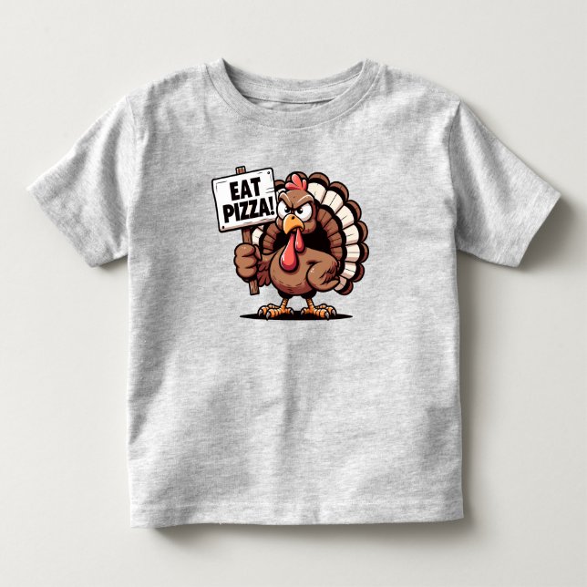 T-shirt Pour Les Tous Petits Mange Pizza Turquie T Chemise (Devant)