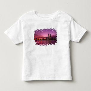 T-shirt Pour Les Tous Petits Manhattan Skyline et Hudson River, New York,