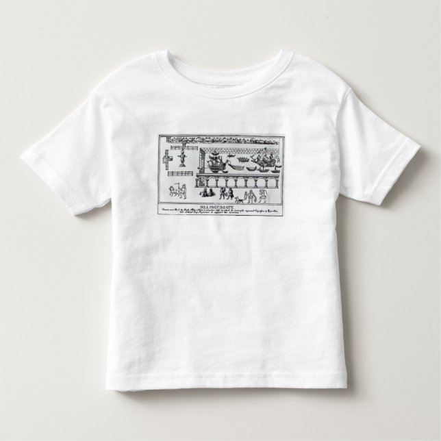 T-shirt Pour Les Tous Petits Marché de Billingsgate (Devant)