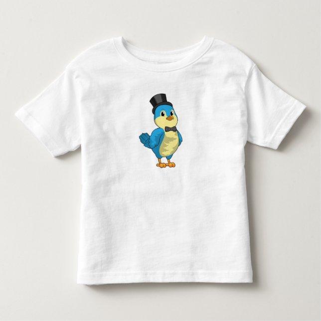 T-shirt Pour Les Tous Petits Marié oiseau avec ruban (Devant)