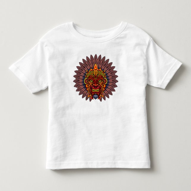 T-shirt Pour Les Tous Petits Masque rituel du roi guerrier tribal (Devant)