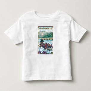 T-shirt Pour Les Tous Petits MassachusettsRiver transportant la scène par