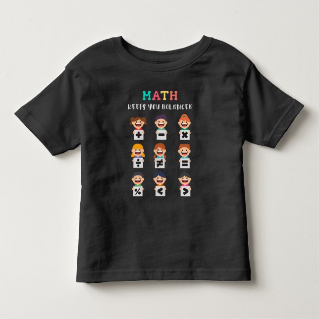 T-shirt Pour Les Tous Petits Math keeps you balanced (Devant)