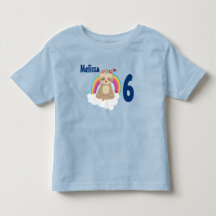 T-shirt Pour Les Tous Petits Méditant Brown Sloth mignonne Cartoon Anniversaire