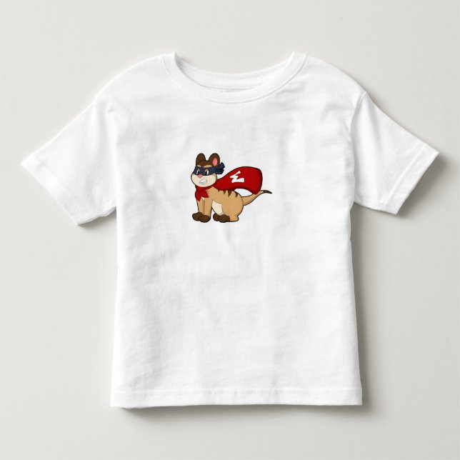 T-shirt Pour Les Tous Petits Meerkat en héros avec masque (Devant)