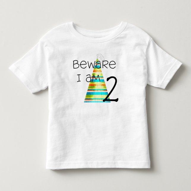 T-shirt Pour Les Tous Petits Méfiez-vous si je suis 2 (Devant)