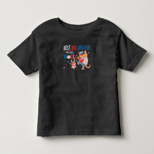 T-shirt Pour Les Tous Petits Meilleur Big Brother au monde - Baseball