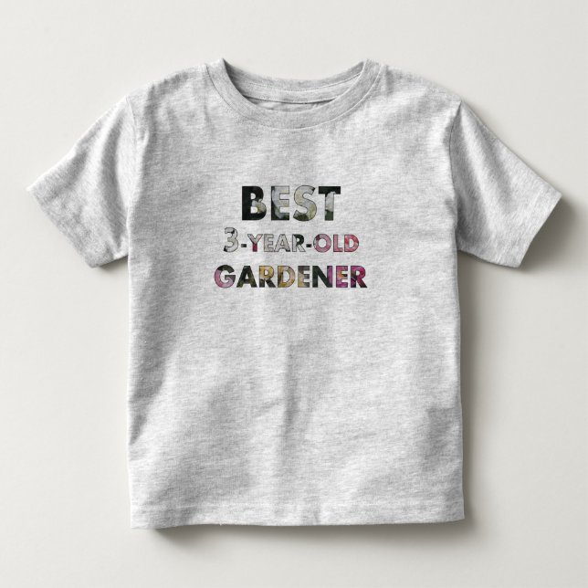 T-shirt Pour Les Tous Petits Meilleur Gardener Rose de 3 ans (Devant)
