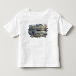 T-shirt Pour Les Tous Petits Mer des Caraïbes, îles Caïmanes.  Foules écras