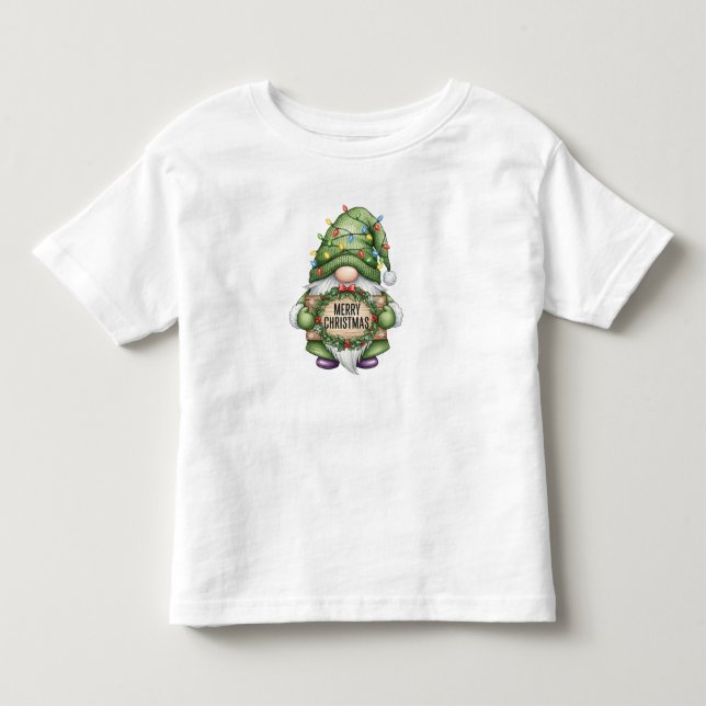 T-shirt Pour Les Tous Petits Merry Christmas Gronme in Lights (Devant)