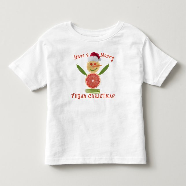 T-shirt Pour Les Tous Petits Merry Vegan Christmas (Devant)