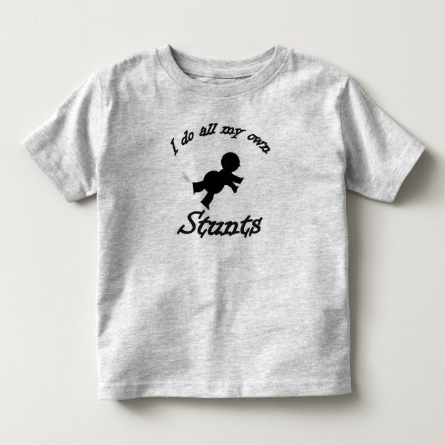 T-shirt Pour Les Tous Petits mes propres cascades (Devant)