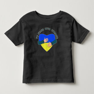 T-shirt Pour Les Tous Petits Message inspirant Nous sommes avec l'Ukraine