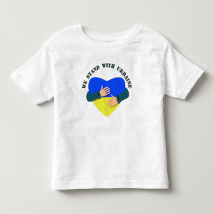 T-shirt Pour Les Tous Petits Message inspirant Nous sommes avec l'Ukraine