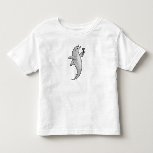 T-shirt Pour Les Tous Petits Microphone Dolphin Singer (Devant)