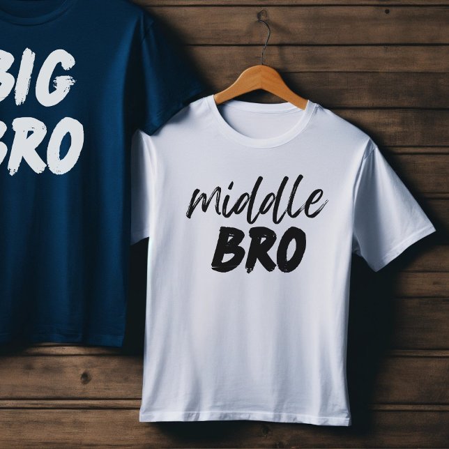 T-shirt Pour Les Tous Petits MIDDLE BRO bébé frère faire-part, cadeau de frère (Créateur téléchargé)