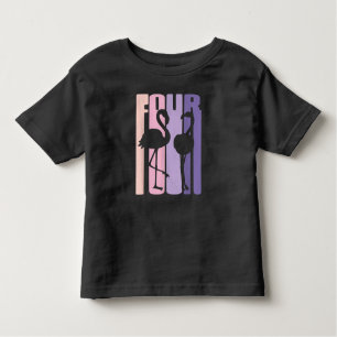 T-shirt Pour Les Tous Petits Mignon 4e cadeau d'anniversaire I Flamant rose I 4