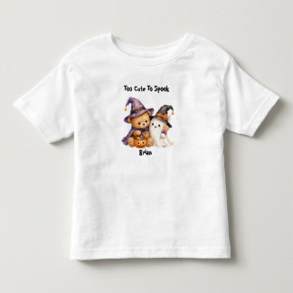 T-shirt Pour Les Tous Petits Mignon ours d'Halloween fantôme personnalisé