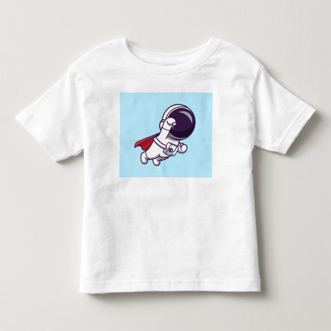 T-shirt Pour Les Tous Petits Mignonne Chemise Astronaute Pour Toddler, (Devant)