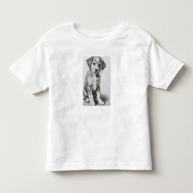 T-shirt Pour Les Tous Petits Mix race chiot (Devant)