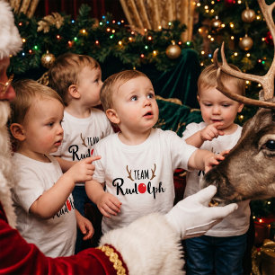 T-shirt Pour Les Tous Petits Modèle de Noël pour la famille de Rudolph