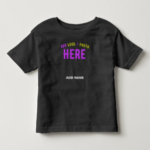 T-SHIRT POUR LES TOUS PETITS MODERNE ET MODERNE PERSONNALISABLE NOIR VÉRIFIÉ