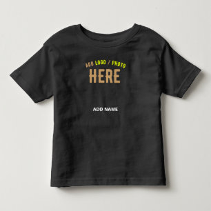 T-SHIRT POUR LES TOUS PETITS MODERNE ET MODERNE PERSONNALISABLE NOIR VÉRIFIÉ
