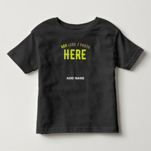 T-SHIRT POUR LES TOUS PETITS MODERNE ET MODERNE PERSONNALISABLE NOIR VÉRIFIÉ