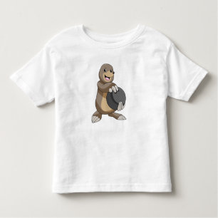 T-shirt Pour Les Tous Petits Mole à Bowling avec Bowling balle