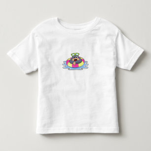 T-shirt Pour Les Tous Petits Mole à nager avec anneau de nage.PNG