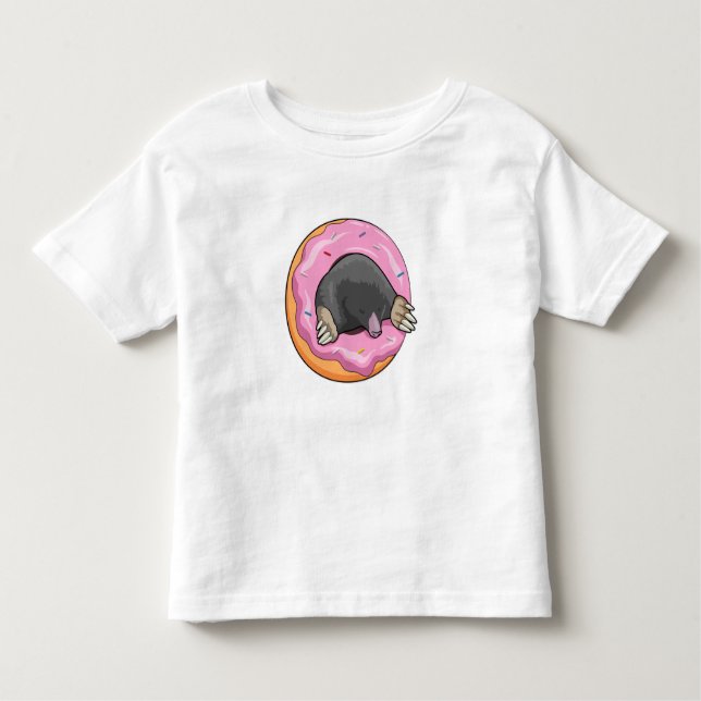 T-shirt Pour Les Tous Petits Mole avec Donut (Devant)