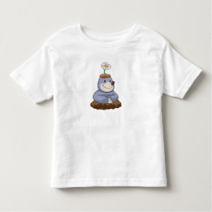 T-shirt Pour Les Tous Petits Mole avec Fleur marguerite