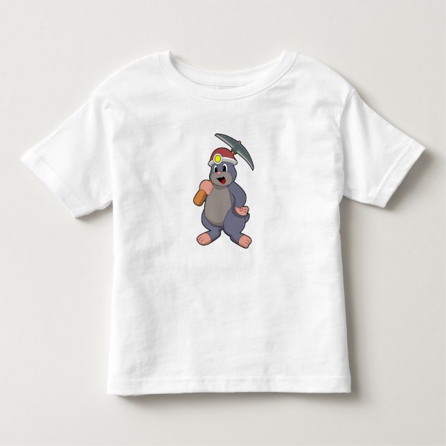 T-shirt Pour Les Tous Petits Mole avec Pickaxe (Devant)