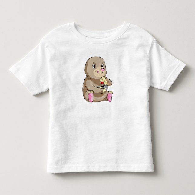 T-shirt Pour Les Tous Petits Mole comme joueur avec Joystick (Devant)