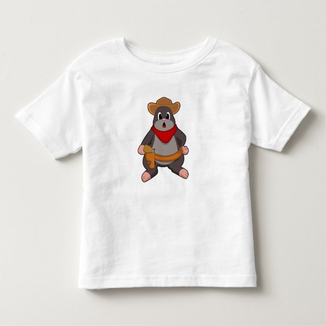 T-shirt Pour Les Tous Petits Mole en cowboy (Devant)